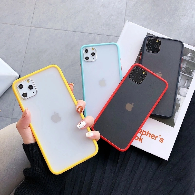 Mint Simple Matte Bumper Phone Case for iPhone 11 PRO Xr X Xs Max Se 6s Plus Shockproof Soft TPU Silicone Clear Case Cover