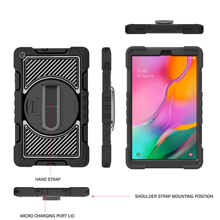 Anti-Drop with Bracket Rugged Case Back TPU+PC Tablet Case for Samsung Galax Tab a 10.1 Inch 2019 Sm-T510/T515