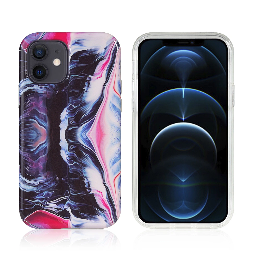 IMD Marble Protective Cell Phone Case for iPhone 11 12