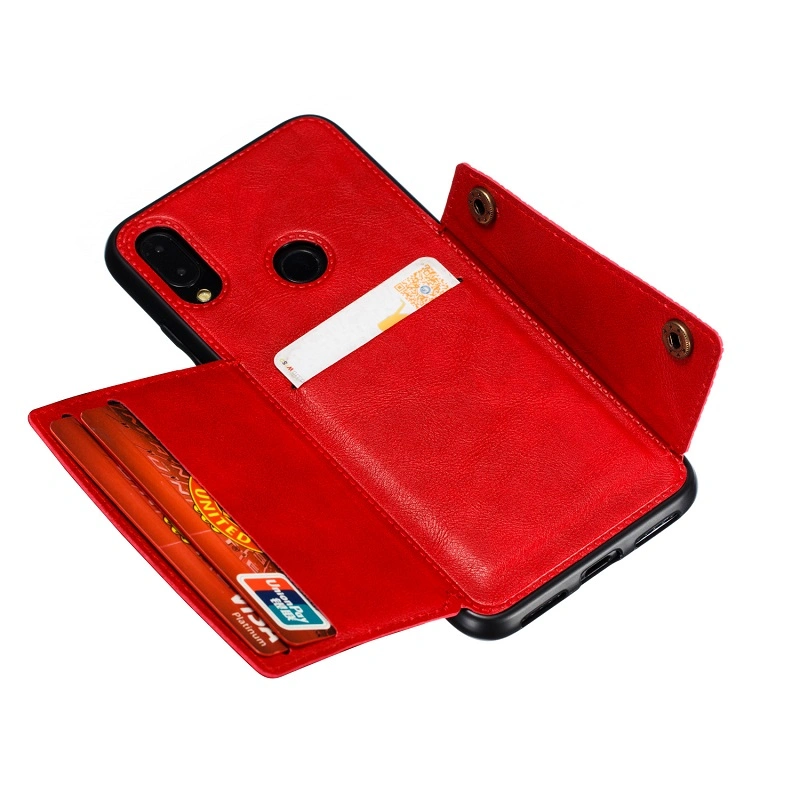 Retro Leather TPU+PC 2 in 1 Wallet Card Slot Phone Case for Xiaomi Redmi Note 7