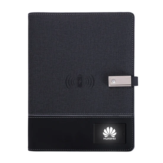 Porta carte di credito a portafoglio in pelle PU con ricarica wireless con Power Bank