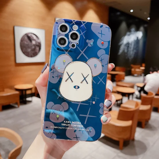 Street Fashion Kaws Luxury Brand Violent Bear Custodia per Apple iPhone 12 per Gloomy Bear Momo Custodia morbida per cellulare IMD