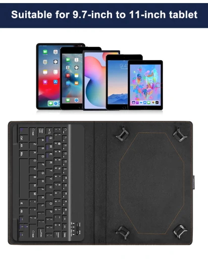 Custodia universale con tastiera Bluetooth per iPad 9.7 10.2 10.9 11 pollici Samsung Galaxy Tab Lenovo Tab con touchpad Custodia per tablet