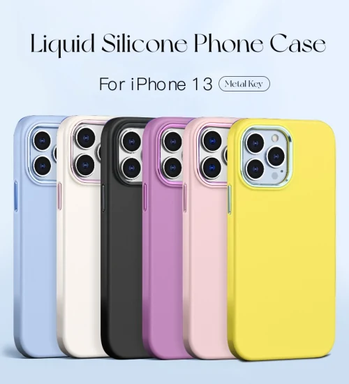 Custodia per cellulare in vero silicone liquido all'ingrosso per iPhone 14 13 12 11 PRO Max custodia in silicone di lusso blu