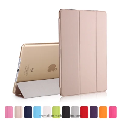 Custodia in Pelle, Supporto Magnetico Tri-Fold Multicolor Custodia per Tablet Smart Sveglia/Sonno, Cover in Pelle per iPad 9.7 (2018) / 9.7 (2017) - Oro