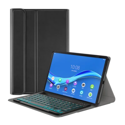 Custodia in pelle con tastiera retroilluminata RGB per custodia tablet Lenovo Tab M10 Plus da 10,3 pollici X606 Commercio all'ingrosso